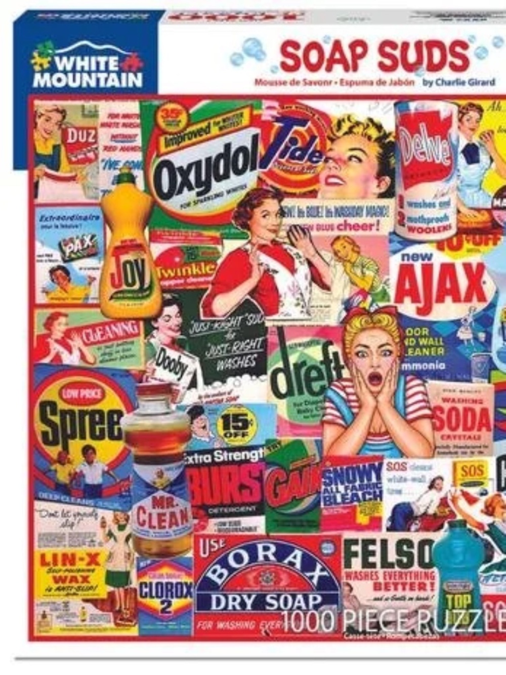 1000 piece jigsaw puzzle. SOAP SUDS White Mountain